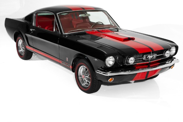 For Sale Used 1965 Ford Mustang Black/Red 289 Auto, PS, PB | American Dream Machines Des Moines IA 50309