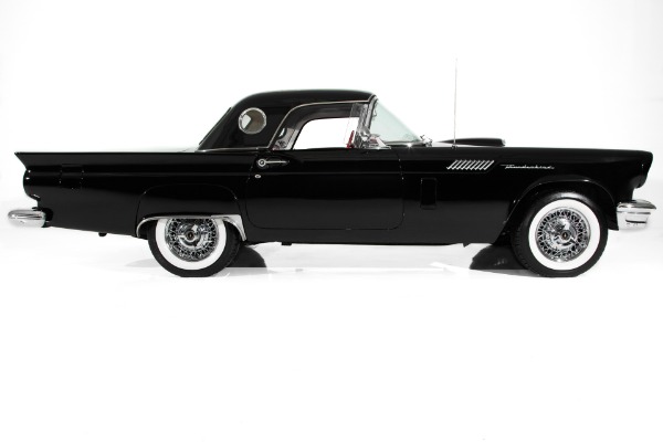 For Sale Used 1957 Ford Thunderbird Black/Red 2 Tops PS PB AC | American Dream Machines Des Moines IA 50309