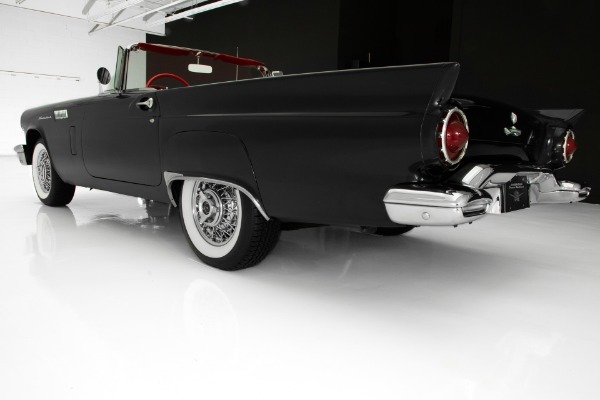 For Sale Used 1957 Ford Thunderbird Black/Red 2 Tops PS PB AC | American Dream Machines Des Moines IA 50309