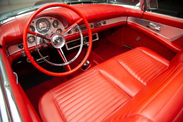 For Sale Used 1957 Ford Thunderbird Black/Red 2 Tops PS PB AC | American Dream Machines Des Moines IA 50309