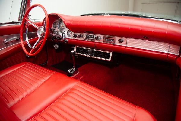 For Sale Used 1957 Ford Thunderbird Black/Red 2 Tops PS PB AC | American Dream Machines Des Moines IA 50309