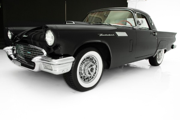 For Sale Used 1957 Ford Thunderbird Black/Red 2 Tops PS PB AC | American Dream Machines Des Moines IA 50309