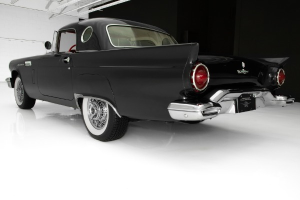 For Sale Used 1957 Ford Thunderbird Black/Red 2 Tops PS PB AC | American Dream Machines Des Moines IA 50309