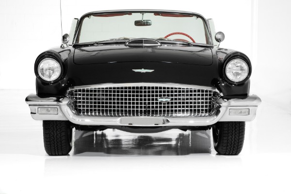 For Sale Used 1957 Ford Thunderbird Black/Red 2 Tops PS PB AC | American Dream Machines Des Moines IA 50309