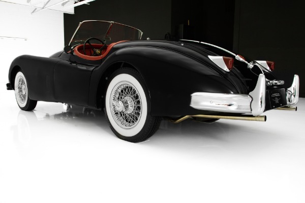 For Sale Used 1956 Jaguar XK140 Gorgeous Black/Red Roadster | American Dream Machines Des Moines IA 50309