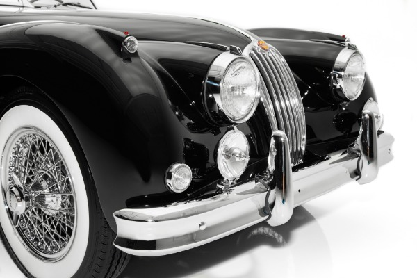 For Sale Used 1956 Jaguar XK140 Gorgeous Black/Red Roadster | American Dream Machines Des Moines IA 50309