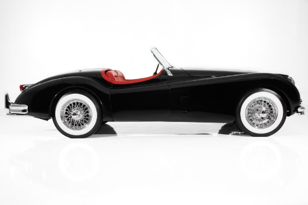 For Sale Used 1956 Jaguar XK140 Gorgeous Black/Red Roadster | American Dream Machines Des Moines IA 50309