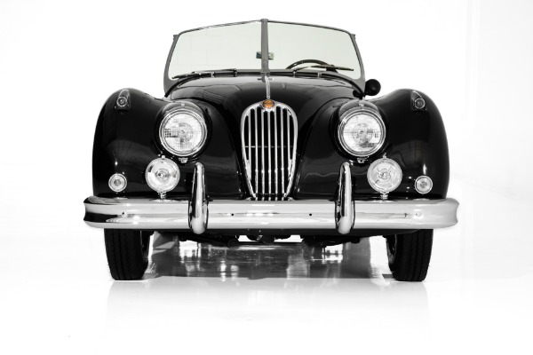 For Sale Used 1956 Jaguar XK140 Gorgeous Black/Red Roadster | American Dream Machines Des Moines IA 50309