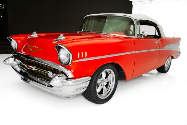 For Sale Used 1957 Chevrolet Bel Air Auto PS PB Chrome | American Dream Machines Des Moines IA 50309