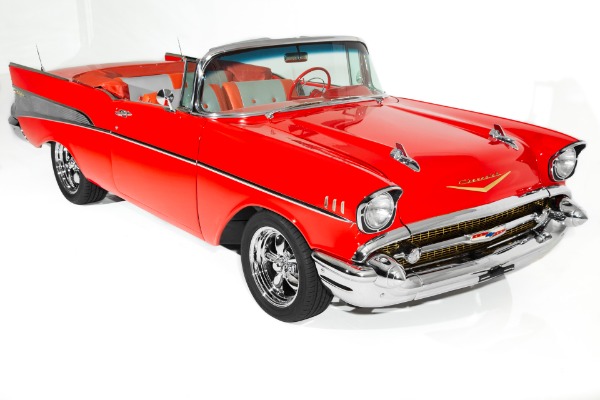 For Sale Used 1957 Chevrolet Bel Air Auto PS PB Chrome | American Dream Machines Des Moines IA 50309