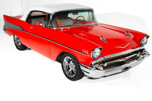 For Sale Used 1957 Chevrolet Bel Air Auto PS PB Chrome | American Dream Machines Des Moines IA 50309