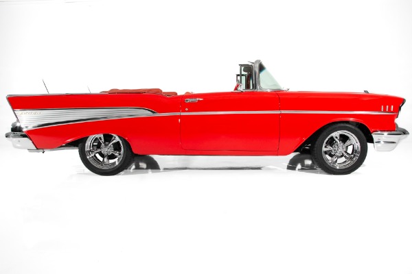 For Sale Used 1957 Chevrolet Bel Air Auto PS PB Chrome | American Dream Machines Des Moines IA 50309