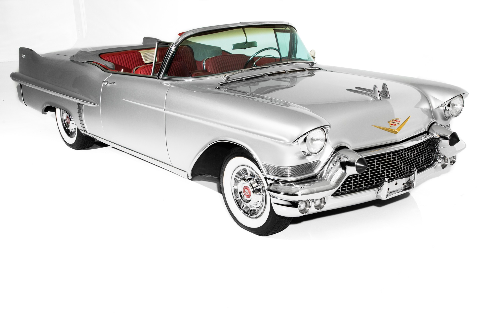 For Sale Used 1957 Cadillac Series 62 Stunning Silver | American Dream Machines Des Moines IA 50309