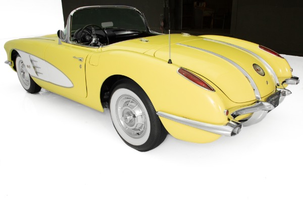 For Sale Used 1958 Chevrolet Corvette Convertible, Yellow/Black, 283, Automatic | American Dream Machines Des Moines IA 50309