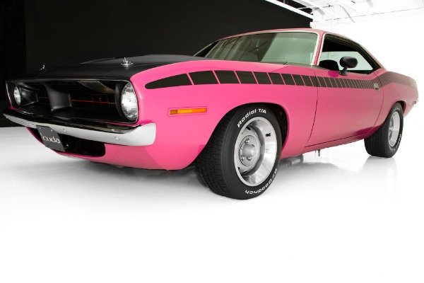 For Sale Used 1970 Plymouth Cuda Panther Pink 440 4-Speed | American Dream Machines Des Moines IA 50309