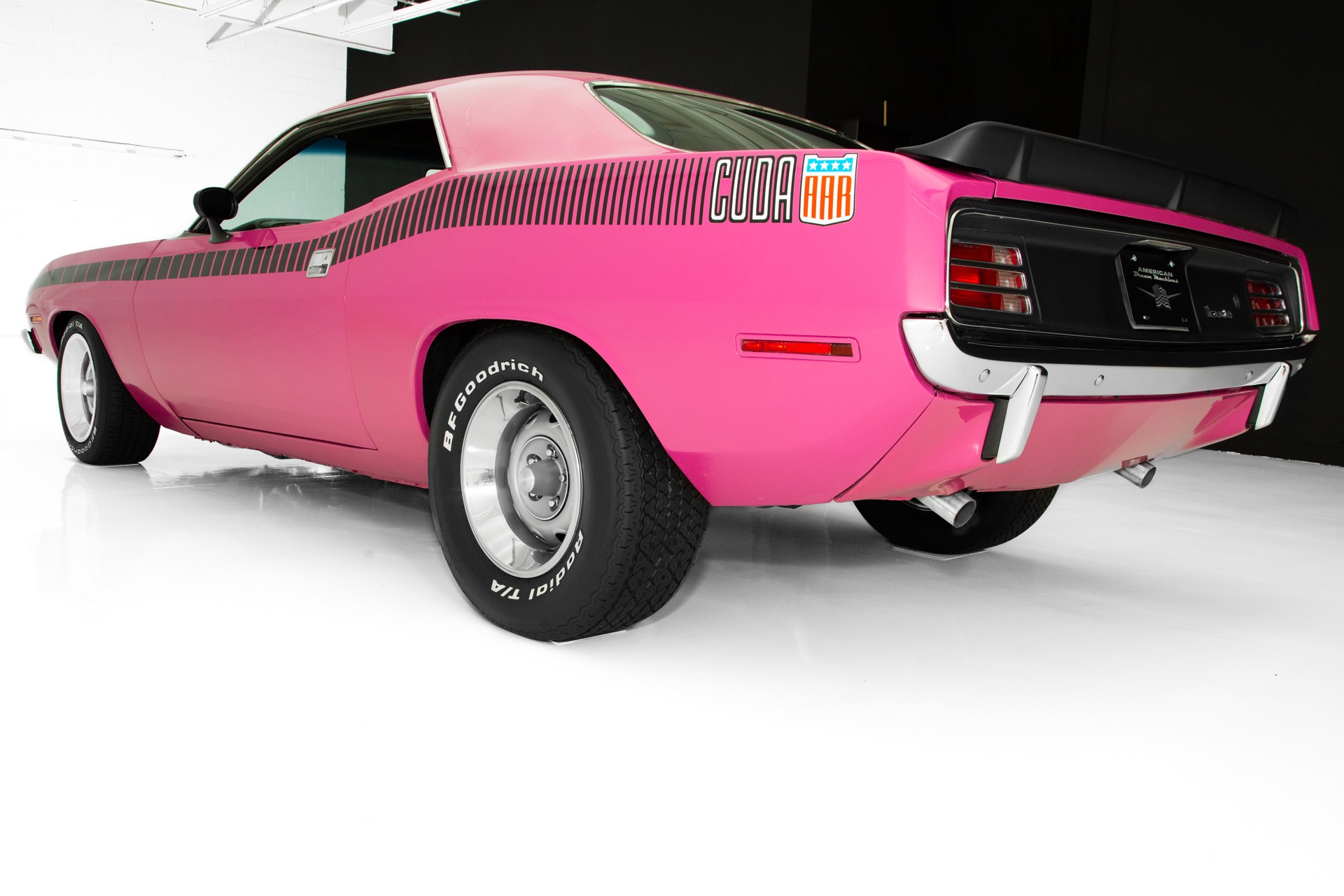 1970 Plymouth Cuda Panther Pink 440 4-Speed Stock # 4372-357 visit  www.karbuds.com for more info