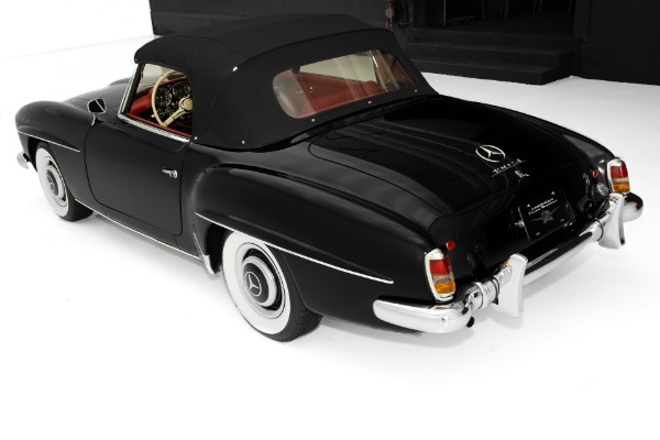 For Sale Used 1961 Mercedes 190SL Black Gorgeous Red Leather | American Dream Machines Des Moines IA 50309