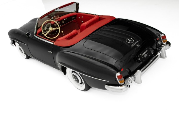 For Sale Used 1961 Mercedes 190SL Black Gorgeous Red Leather | American Dream Machines Des Moines IA 50309