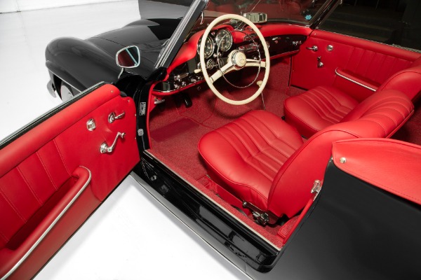 For Sale Used 1961 Mercedes 190SL Black Gorgeous Red Leather | American Dream Machines Des Moines IA 50309