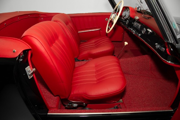 For Sale Used 1961 Mercedes 190SL Black Gorgeous Red Leather | American Dream Machines Des Moines IA 50309