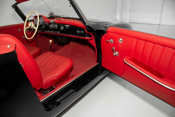 For Sale Used 1961 Mercedes 190SL Black Gorgeous Red Leather | American Dream Machines Des Moines IA 50309