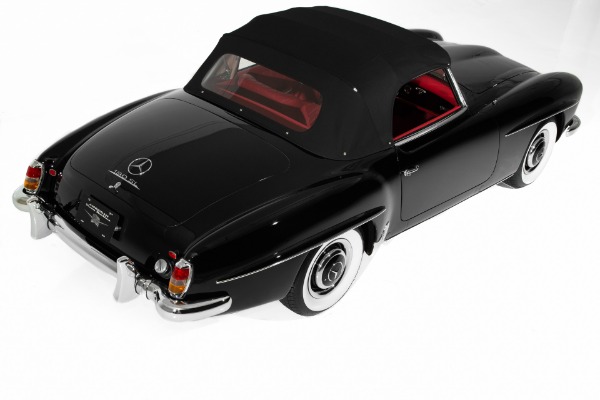 For Sale Used 1961 Mercedes 190SL Black Gorgeous Red Leather | American Dream Machines Des Moines IA 50309