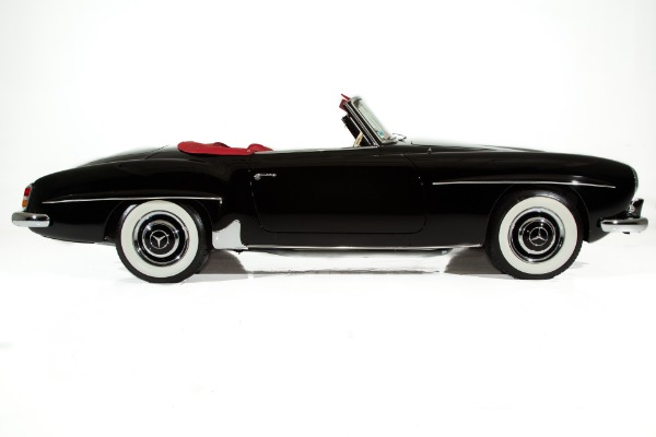 For Sale Used 1961 Mercedes 190SL Black Gorgeous Red Leather | American Dream Machines Des Moines IA 50309