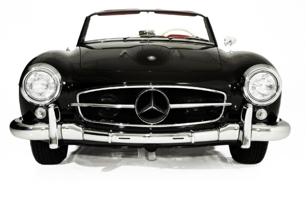 For Sale Used 1961 Mercedes 190SL Black Gorgeous Red Leather | American Dream Machines Des Moines IA 50309