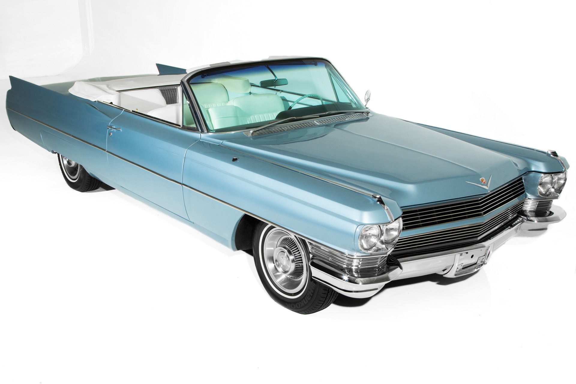 For Sale Used 1964 Cadillac Series 62 Convertible Firemist Blue | American Dream Machines Des Moines IA 50309