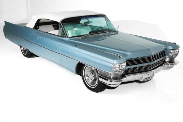 For Sale Used 1964 Cadillac Series 62 Convertible Firemist Blue | American Dream Machines Des Moines IA 50309