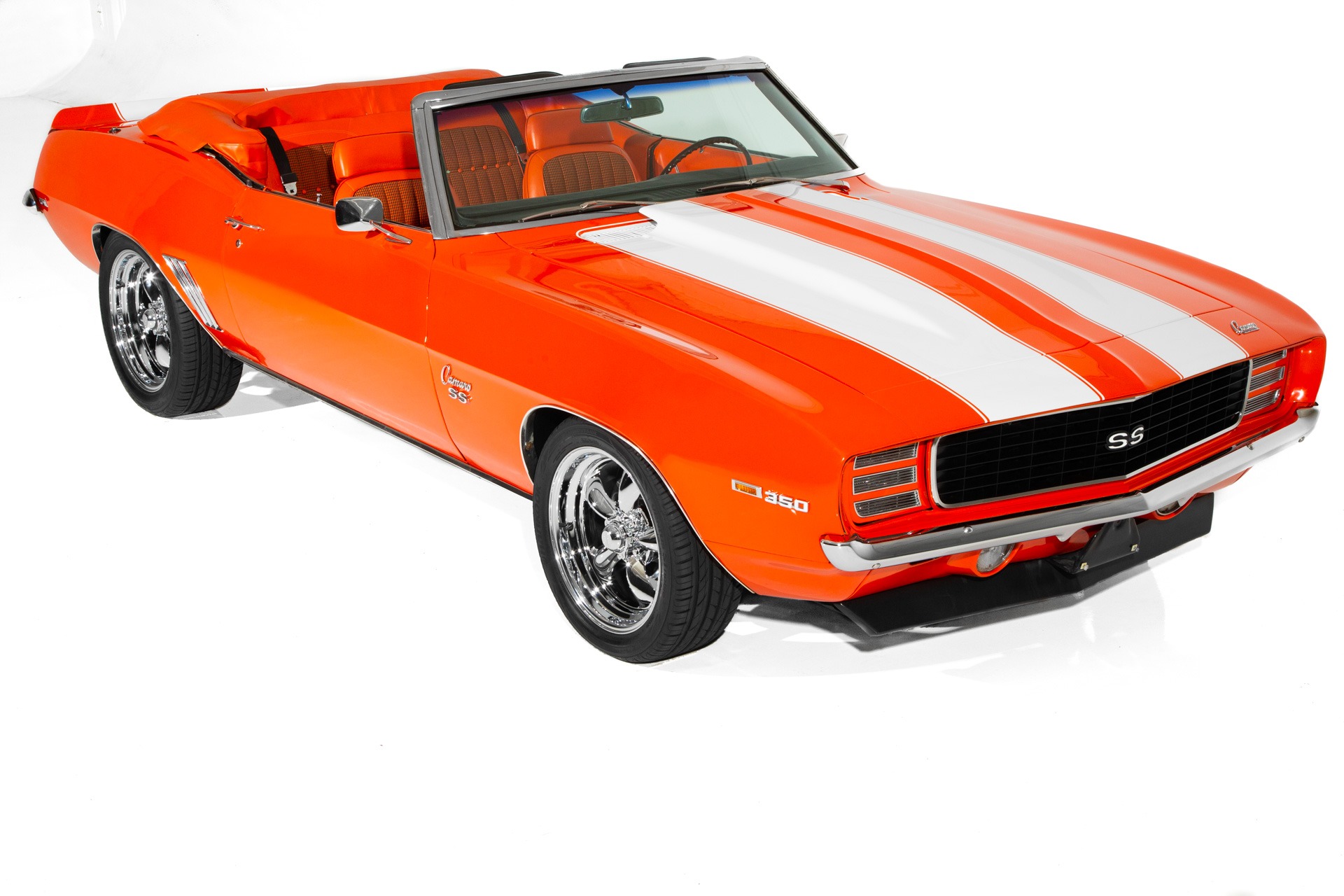 1969 Chevrolet Camaro Rs Ss Convertible Orange Houndstooth