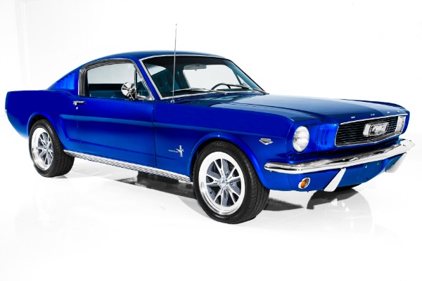 For Sale Used 1966 Ford Mustang Electric Blue 289 4-Speed AC | American Dream Machines Des Moines IA 50309