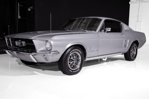 For Sale Used 1967 Ford Mustang Fastback Silver/Black 390 4-Speed | American Dream Machines Des Moines IA 50309