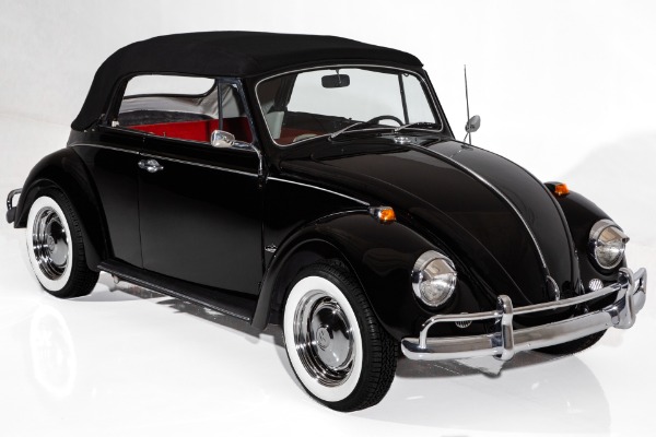 For Sale Used 1967 Volkswagen Beetle Convertible  Black/Red | American Dream Machines Des Moines IA 50309